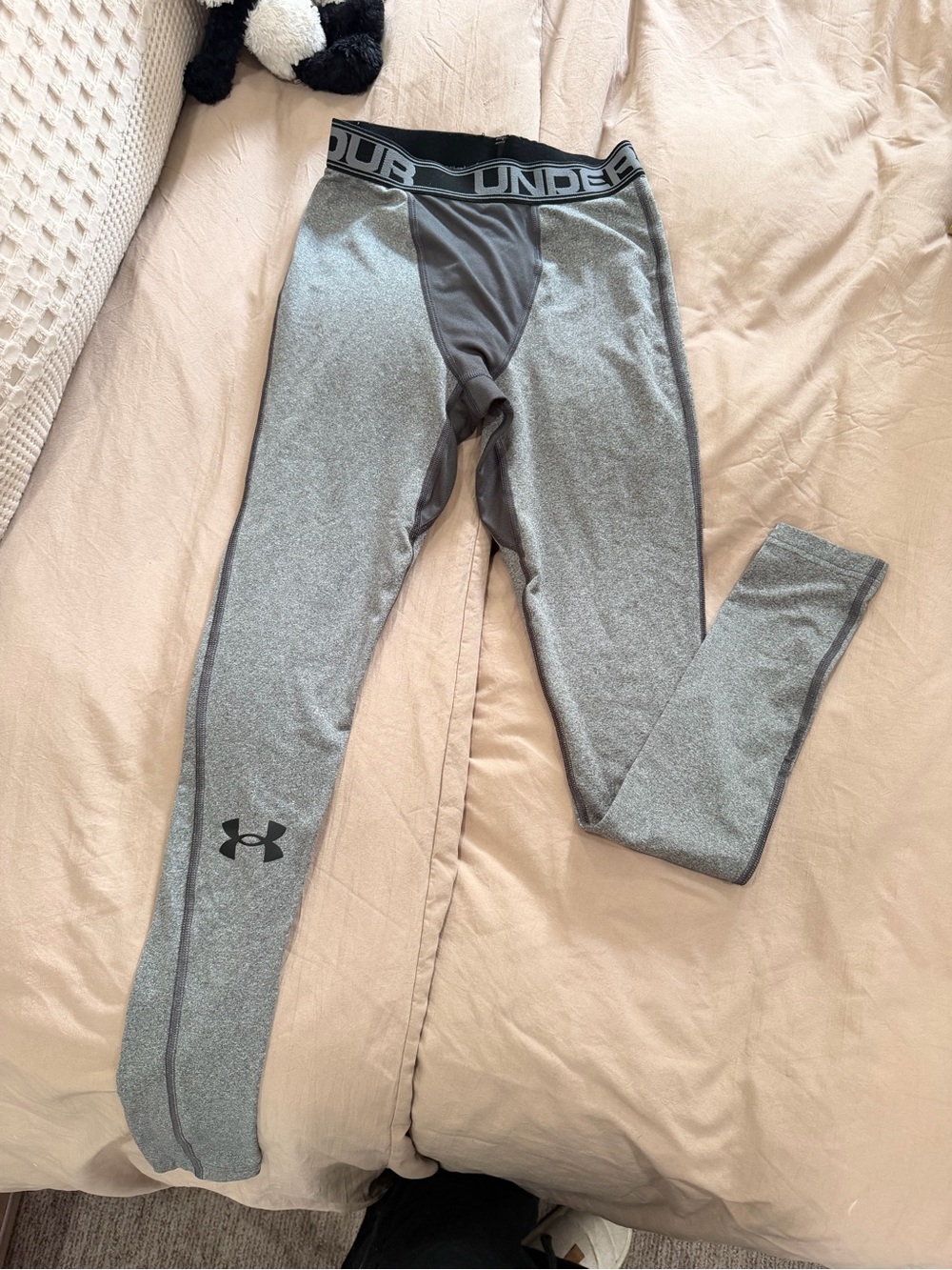 Under Armour Kids Gray Logo Compression Leggings
